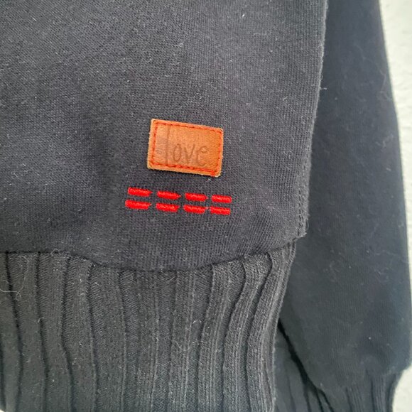 Peace Love World Oversized Ribbed Trim Terry Cloth Crewneck size M - Picture 2 of 11